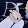Custom Jewelry Bulgari B.zero1 White Ceramic Sprial and Rose Gold Ring AN855964