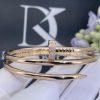 Custom Jewelry Cartier Juste Un Clou Bracelet 18k Rose Gold and Pave Diamonds N6708417