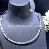 Custom Jewelry Cartier Love Necklace Pave Diamonds and 18k White Gold Collar N7424352