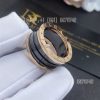 Custom Jewelry Bulgari B.zero1 Black Ceramic and Rose Gold four-band Ring 345846