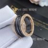 Custom Jewelry Bulgari B.zero1 Black Ceramic and Rose Gold four-band Ring 345846