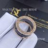 Custom Jewelry Bulgari B.zero1 Black Ceramic and Rose Gold four-band Ring 345846