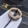 Custom Jewelry Bulgari B.zero1 Black Ceramic and Rose Gold four-band Ring 345846