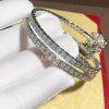 Custom Jewelry Bulgari Fiorever Bracelet 18K White Gold set with a central diamond and Pavé Diamonds BR858205