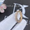 Custom Jewelry Bulgari Serpenti Viper Wedding Band in 18k Rose Gold With Full Pave Diamonds 49704