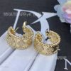 Custom Jewelry Van Cleef & Arpels Perlée clovers hoop earrings yellow gold VCARO3YE00