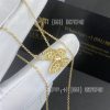 Custom Jewelry Van Cleef & Arpels Two Butterfly pendant 18K yellow gold, Diamond and Sapphire VCARO3M300