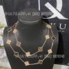 Custom Jewelry Van Cleef & Arpels Vintage Alhambra long necklace 20 motifs 18K rose gold, Diamond, Mother-of-pearl VCARP2R000