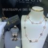 Custom Jewelry Van Cleef & Arpels Vintage Alhambra long necklace 20 motifs 18K rose gold, Diamond, Mother-of-pearl VCARP2R000