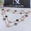 Custom Jewelry Van Cleef & Arpels Vintage Alhambra long necklace 20 motifs 18K rose gold, Diamond, Mother-of-pearl VCARP2R000