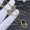 Custom Jewelry Van Cleef & Arpels Vintage Alhambra necklace, 10 motifs 18K yellow gold and Onyx VCARA42700