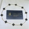 Custom Jewelry Van Cleef & Arpels Vintage Alhambra necklace, 10 motifs 18K yellow gold and Onyx VCARA42700