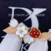 Custom Jewelry Van Cleef & Arpels Lucky Spring clip Rose gold, Carnelian and Mother-of-pearl VCARP7RS00