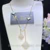 Custom Jewelry Van Cleef & Arpels Magic Alhambra 6 motifs necklace, Yellow gold, Mother-of-pearl VCARD79100