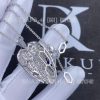 Custom Jewelry Bulgari Serpenti Necklace 18K White Gold set with pavé diamonds pendant CL857880