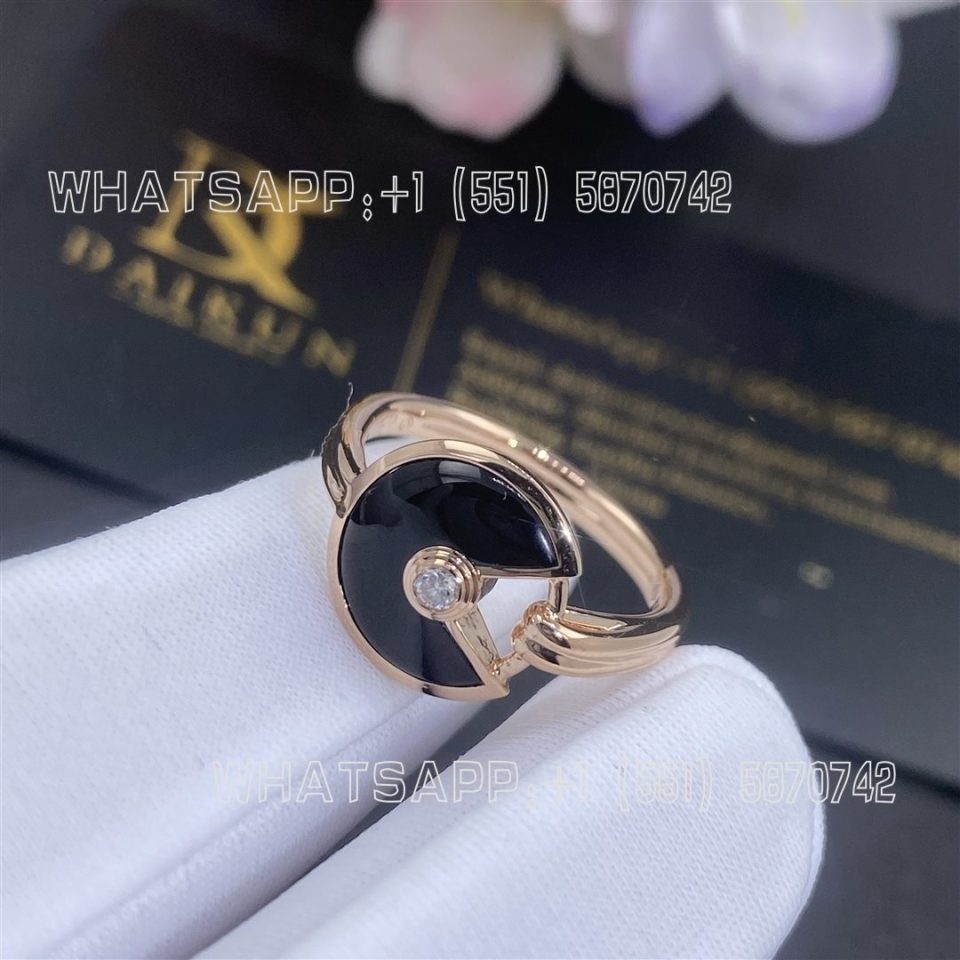 Custom Jewelry Cartier Amulette De Cartier Ring 18K Rose Gold B4214800