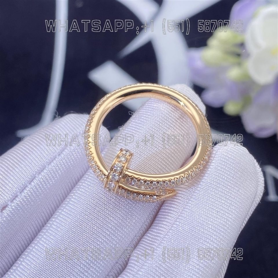 Custom Jewelry Cartier Juste un Clou Ring Rose Gold Diamonds N4748600