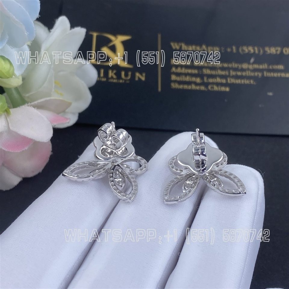 Custom Jewelry Graff Butterfly Silhouette Diamond Stud Earrings RGE879