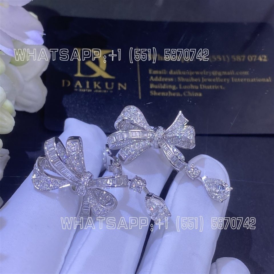 Custom Jewelry Graff Tilda’s Bow Classic Diamond Drop Earrings RGE1276