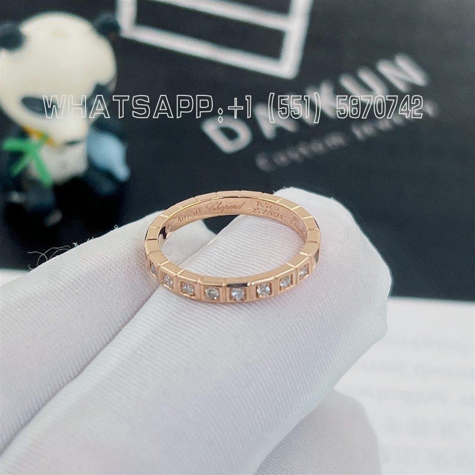 Chopard 18K Rose Gold Ice Cube Diamond Ring @827702-1259