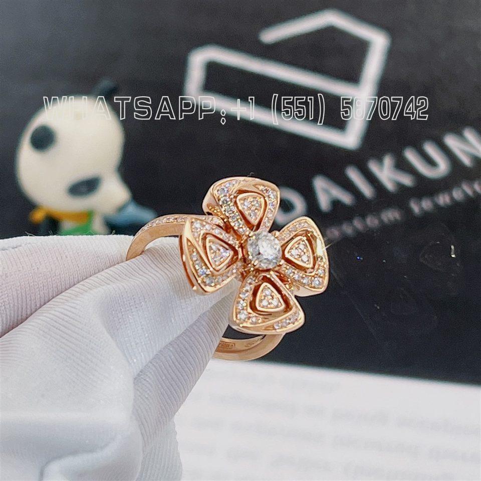 Custom Bvlgari Fiorever 18k Rose Gold Ring 355869