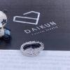 Custom Jewelry Bulgari Serpenti Viper 18k White Gold Ring Set with Pavé Diamonds 354711