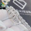 Custom Jewelry Bulgari Serpenti Viper One-coil Thin Bracelet in 18K White Gold and Full Pavé Diamonds 351844