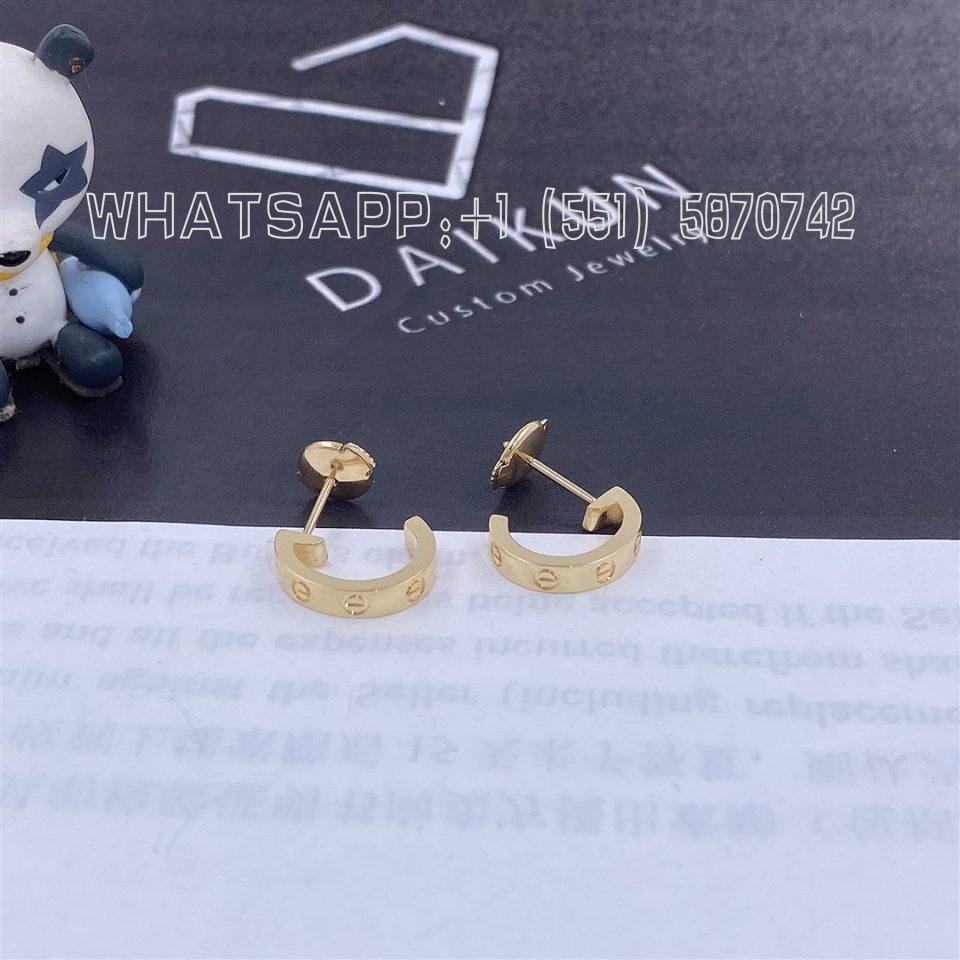 Custom Cartier Love Earrings Yellow Gold B8022500