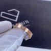 Custom Jewelry Cartier Love Ring Rose Gold and White Gold Diamonds b4094600
