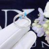 Custom Jewelry Marli Cleo Diamond Slim Ring In White Gold Turquoise CLEO-R1