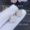 Custom Jewelry Van Cleef & Arpels Vintage Alhambra Earrings White Gold Mother-of-pearl VCARF48600