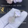 Custom Jewelry Van Cleef & Arpels Vintage Alhambra Earrings White Gold Mother-of-pearl VCARF48600