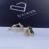 Custom Jewelry Van Cleef & Arpels Vintage Alhambra Earrings 18K Yellow Gold and Malachite