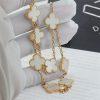 Custom Jewelry Van Cleef & Arpels Vintage Alhambra Necklace 10 Motifs Yellow Gold Mother-of-pearl VCARA42800