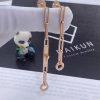 Custom Jewelry HERMES 18K Rose Gold TPM Kelly Chaine Earrings 435367