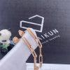 Custom Jewelry HERMES 18K Rose Gold TPM Kelly Chaine Earrings 435367