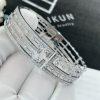 Custom Jewelry Marli Avenues Statement Hinged Bracelet 18k White Gold AVEN-B1
