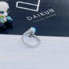 Custom Jewelry Marli Cleo Diamond Slim Ring In White Gold Turquoise CLEO-R1