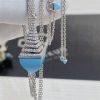 Custom Jewelry Marli Cleo Rev Diamond Pendant Turquoise CLEO-N29