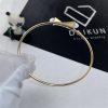 Custom Jewelry Marli Cleo Wire Gold Slip-On Bracelet White Agate CLEO-B22