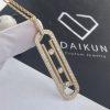 Custom Jewelry Messika Yellow Gold Diamond Necklace Move 10th Anniversary Long Lenght Necklace 7228