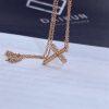 Custom Jewelry Tiffany Cross Pendant of round brilliant diamonds in Rose Gold
