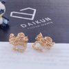 Custom Jewelry Bulgari Divas’ Dream Stud Earrings Central and Pavé Diamonds