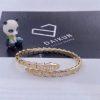 Custom Jewelry Bulgari Serpenti Viper One-coil Thin Bracelet in 18K Yellow Gold and Full Pavé Diamonds 357446
