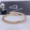 Custom Jewelry Bulgari Serpenti Viper One-coil Thin Bracelet in 18K Yellow Gold and Full Pavé Diamonds 357446