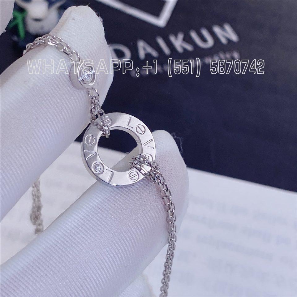 Custom Cartier Love Bracelet White Gold, Diamonds B6038100