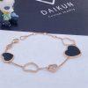 Custom Jewelry Chopard Happy Hearts Bracelet Ethical Rose Gold Onyx 857482-5021