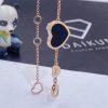 Custom Jewelry Chopard Happy Hearts Bracelet Ethical Rose Gold Onyx 857482-5021