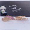 Custom Jewelry Garrard Wings Embrace Pink Sapphire and Diamond Drop Earrings In 18ct Rose Gold