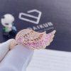 Custom Jewelry Garrard Wings Embrace Pink Sapphire and Diamond Ring In 18ct Rose Gold
